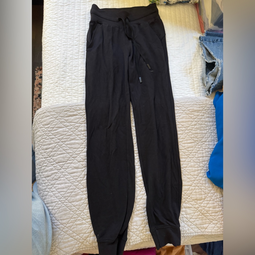 Lululemon Athletica Black Joggers with Tapered Leg